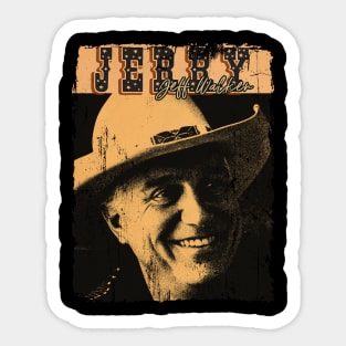 Art Drawing _ Jerry Jeff Walker vintage Sticker